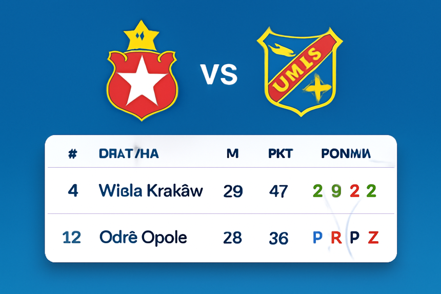 Rankingi Wisła Kraków – Odra Opole – sprawdź, gdzie znajdują się drużyny w lidze!